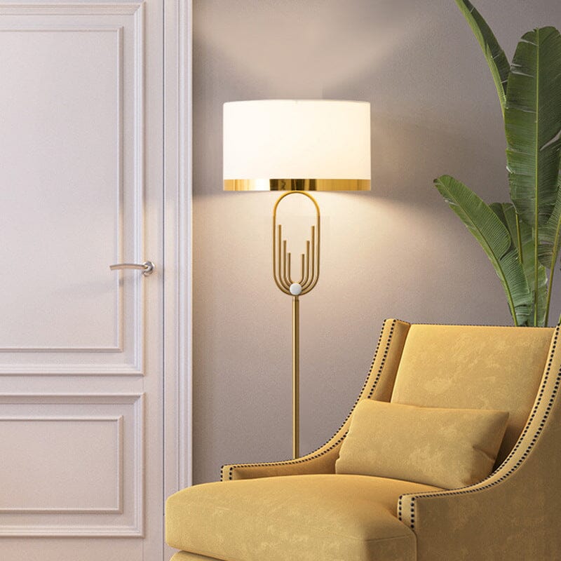 Elegant Brass Vintage Style Floor Lamp