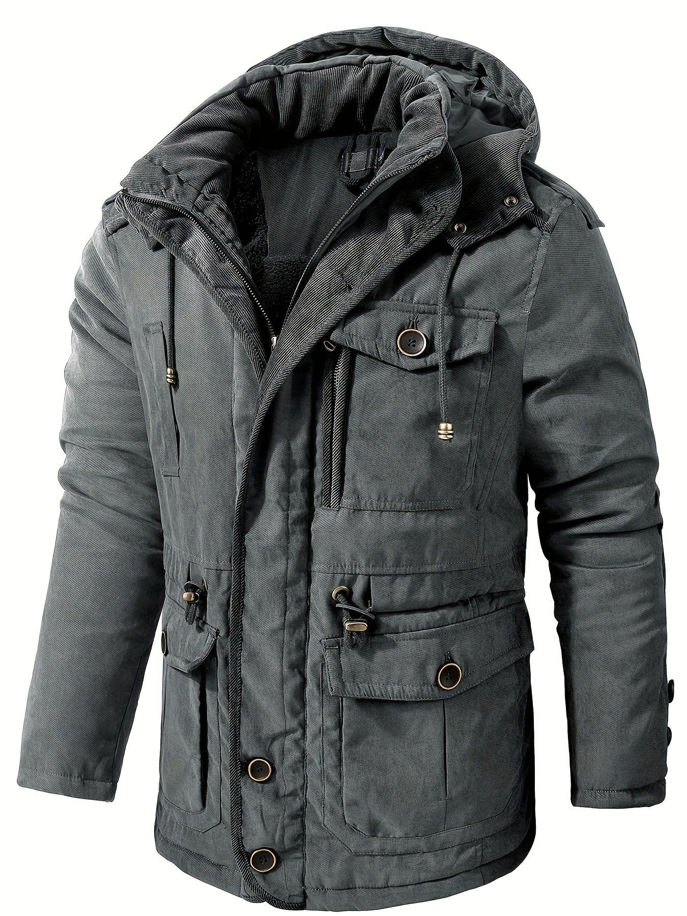 Warm Mens Heavy Parka Coat