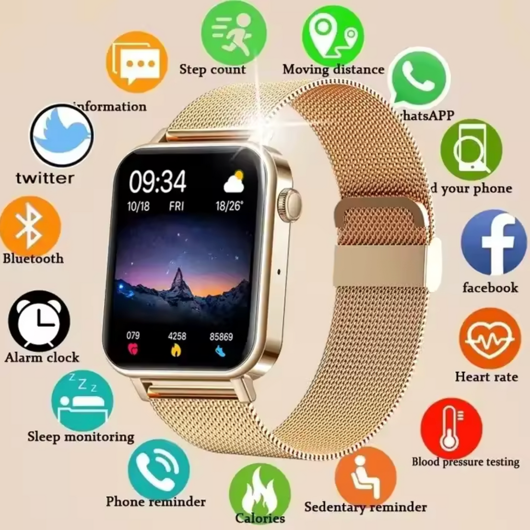 Elegant Smartwatch with Health Tracking for Women