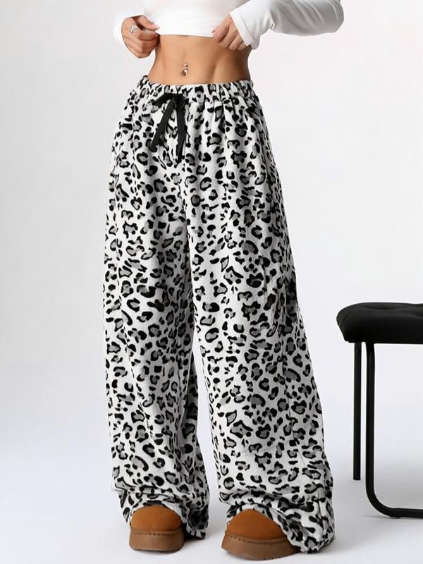 Warm Plaid Straight Leg Winter Pants