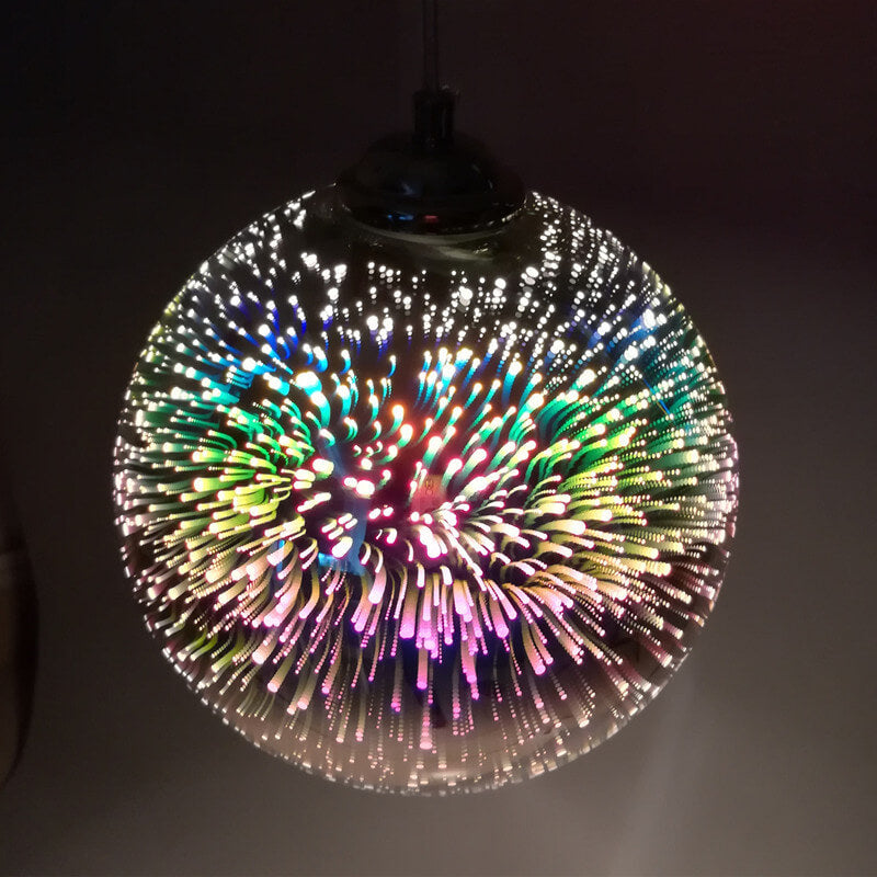 Vibrant Hanging Glass Ceiling Light