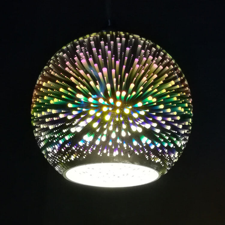 Vibrant Hanging Glass Ceiling Light