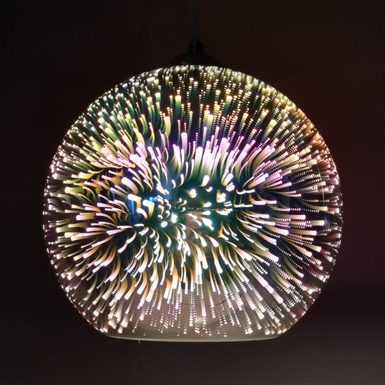 Vibrant Hanging Glass Ceiling Light