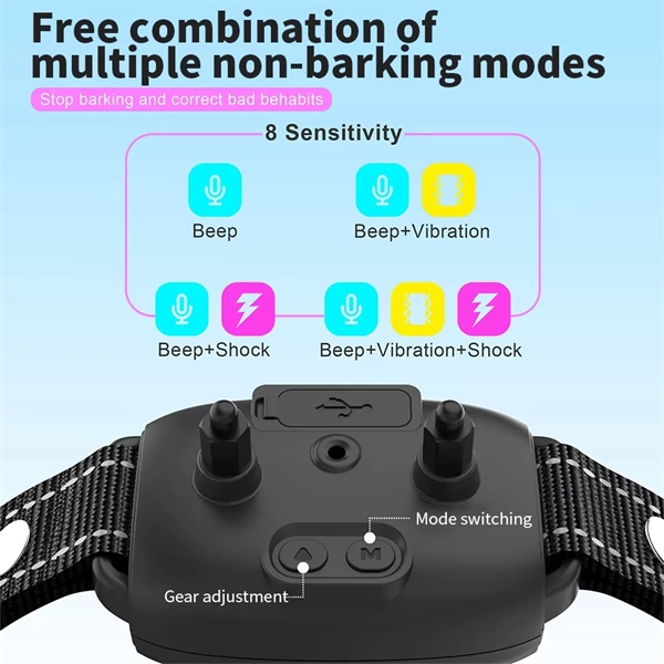 Smart Automatic Anti-Barking Dog Collar – Rechargeable Bark Stopper with HD Digital Display, IP67 Waterproof, Safe & Effective Dog Training Collar