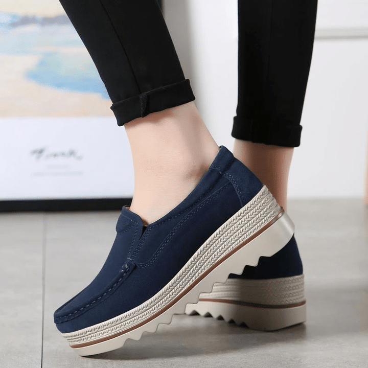 Wide Feet Orthopedic Suede Leather Shoes For Women