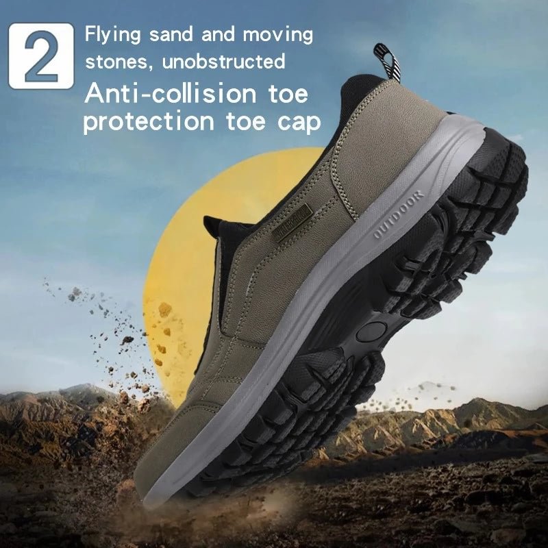 Orthopedic Men Shoes Arch Support Wide Toebox AntiSkid Walking Outdoor