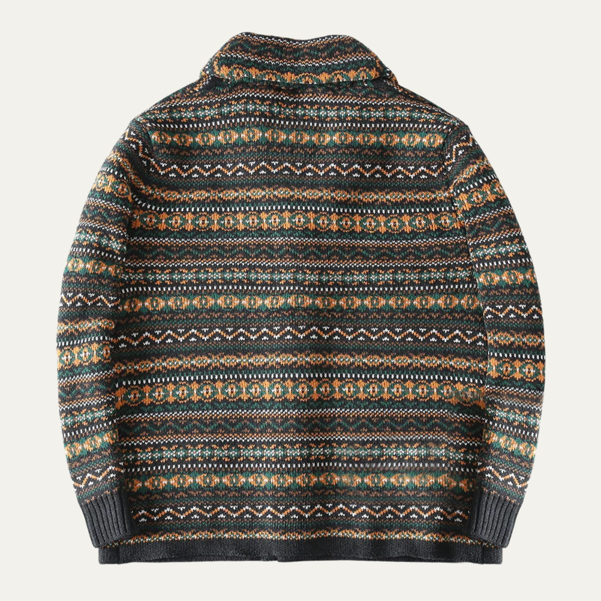 Classic Mens Nordic Wool Knit Winter Sweater