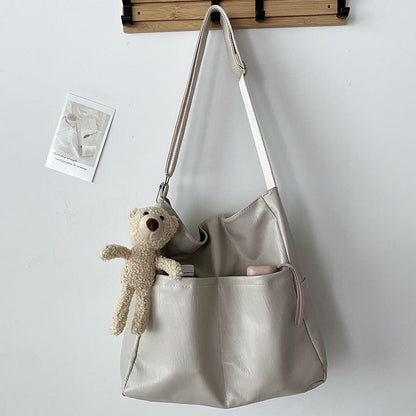 Big Spacious Tote Bag Soft Faux Leather