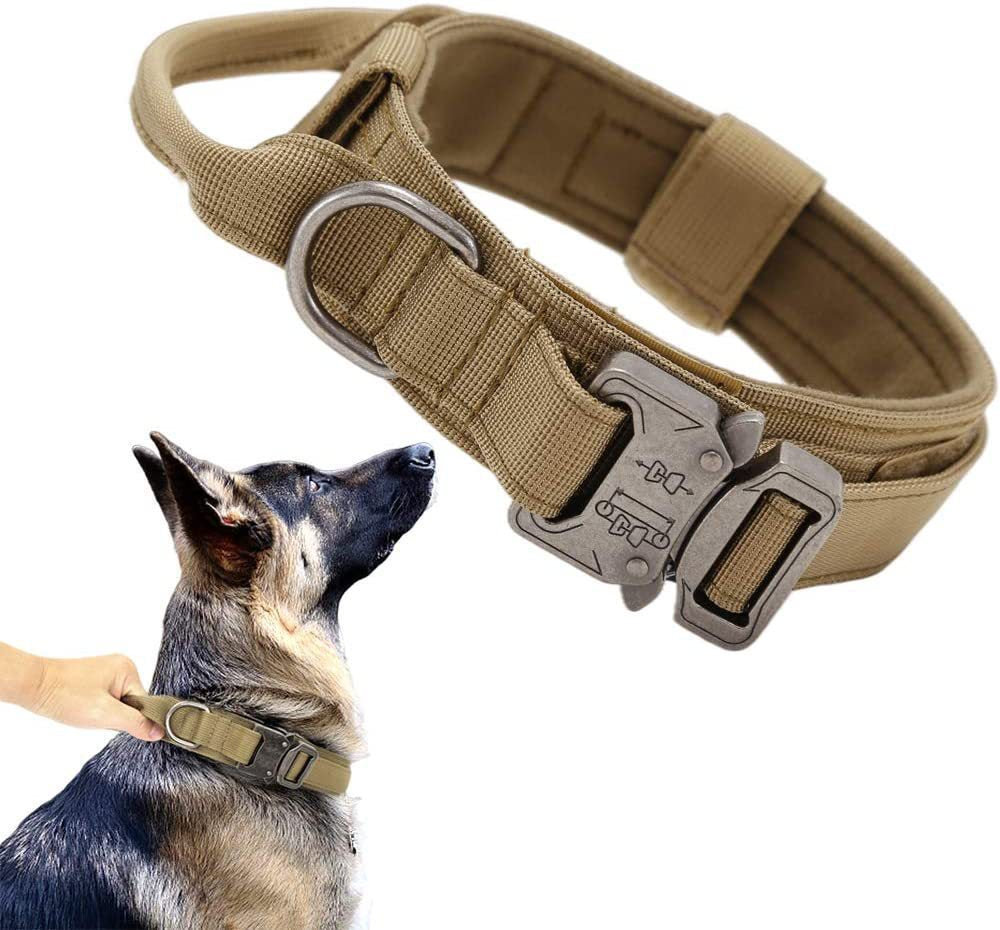 Dog Collar Adjustable Military TacticalPets Dg Collas Leas CntrlTactical Military Dog Training Collar