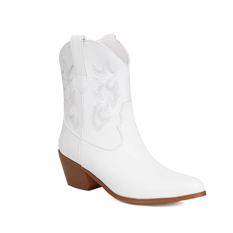 Rugged Ladies Cowboy Ankle Boots