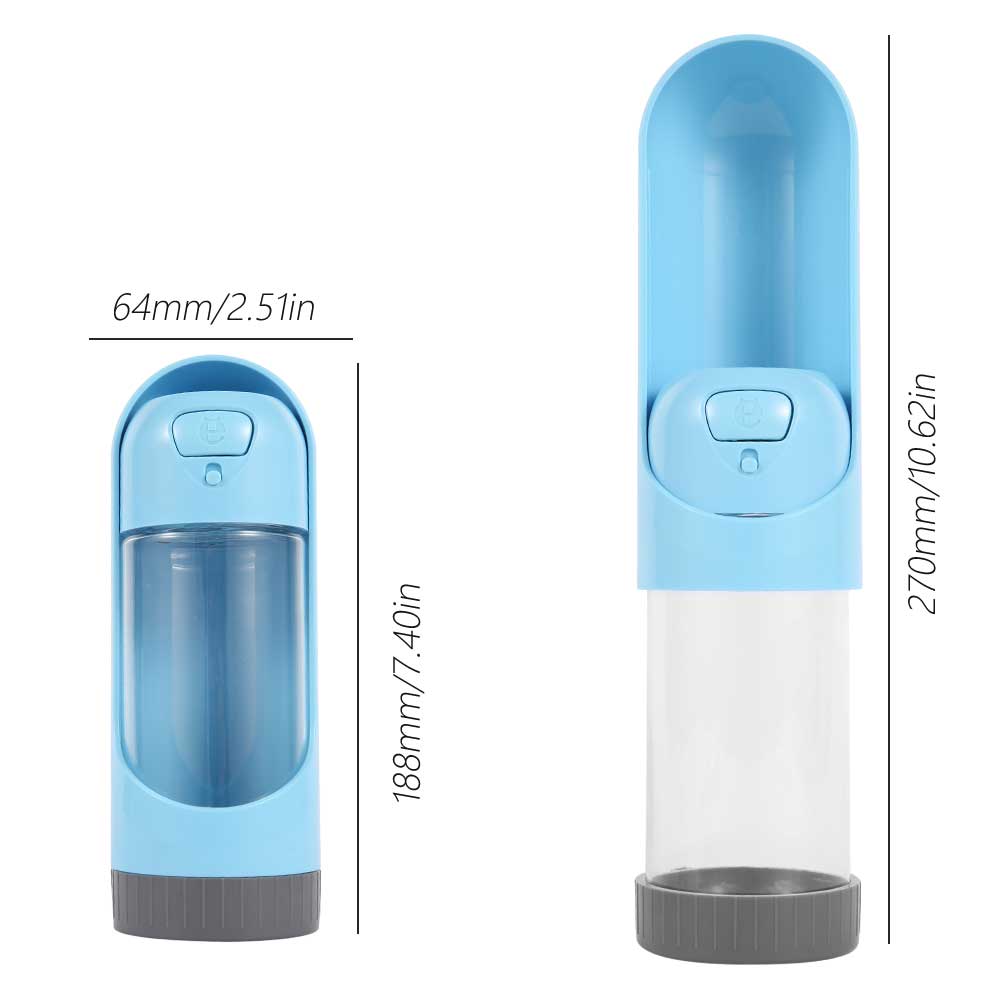 Portable Dog Water Bottle 300ml Drinking Bowl