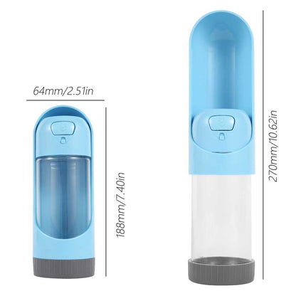 Portable Dog Water Bottle 300ml Drinking Bowl