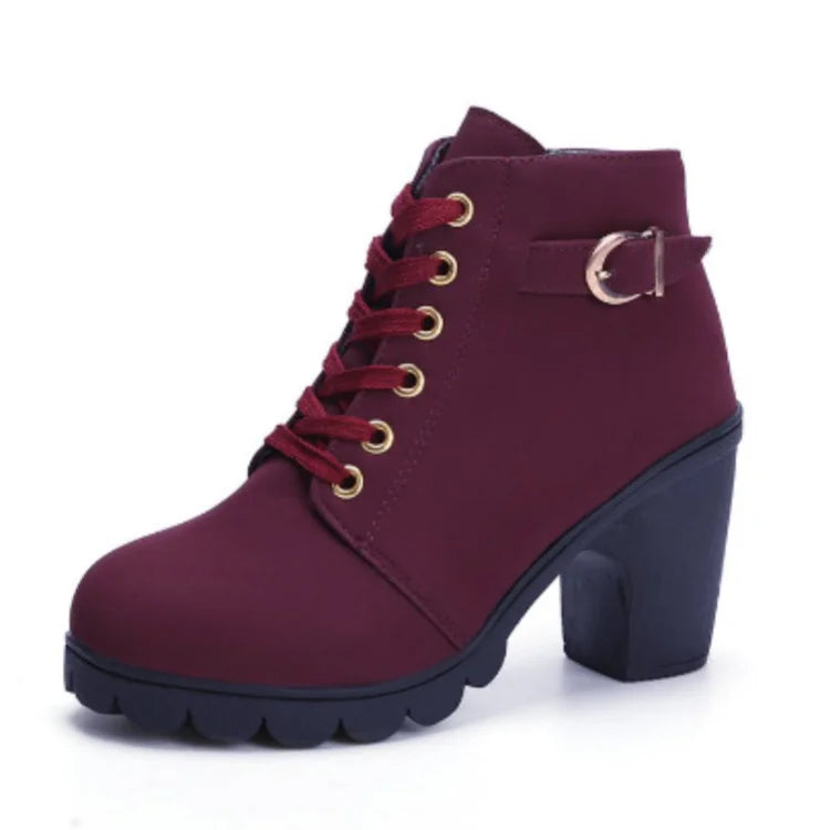 Sexy High Heel Lace-Up Ankle Boots for Women
