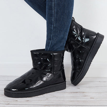 Waterproof Warm Fur Platform Snow Booties Winter Ankle Boots