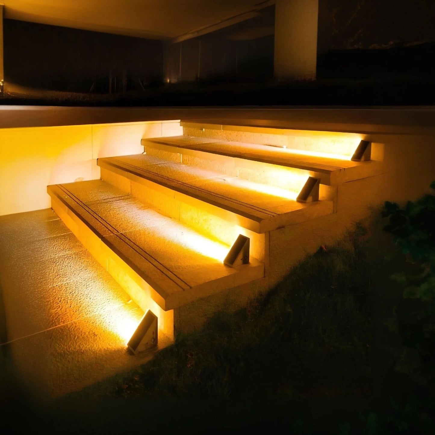 4 Packs Solar-Powered Outdoor Stair Lights
