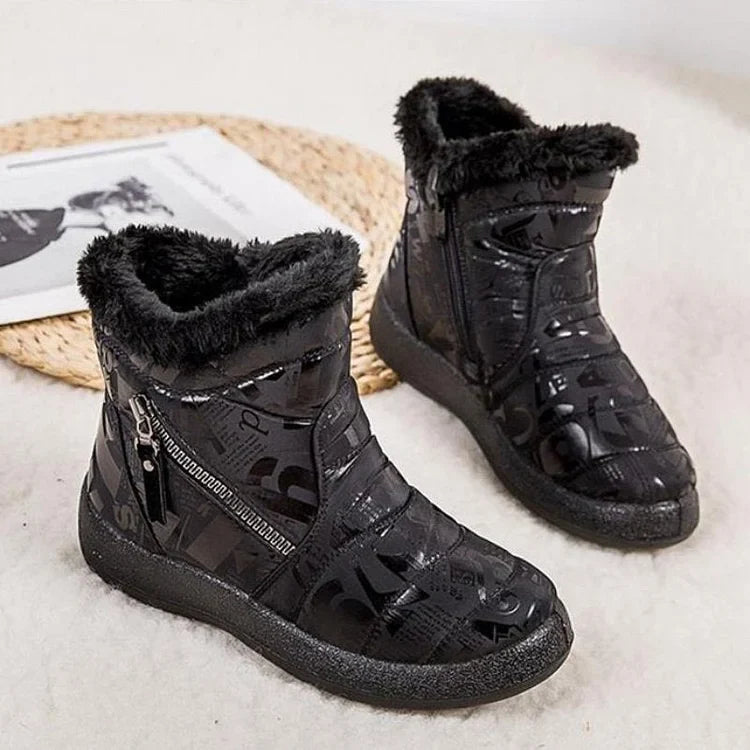 Stylish Women's Snow Boots with Fun Prints