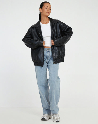 Classic Big Leather Jacket