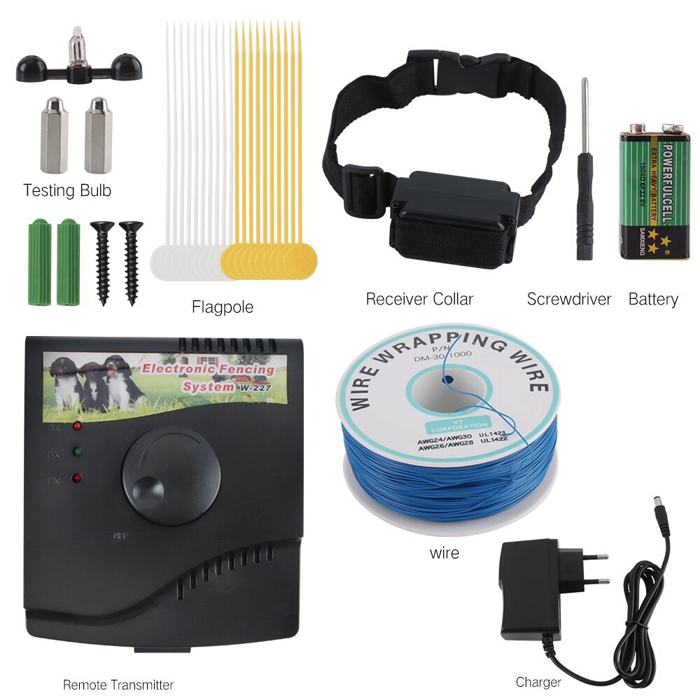 New Electric Dog Fence Waterproof Dog Training Collar Sound Shocked Collar Electronic Pet Fence Containment System for 1/2/3 Dog