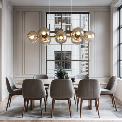 Circular Crystal Drop Lighting Fixture