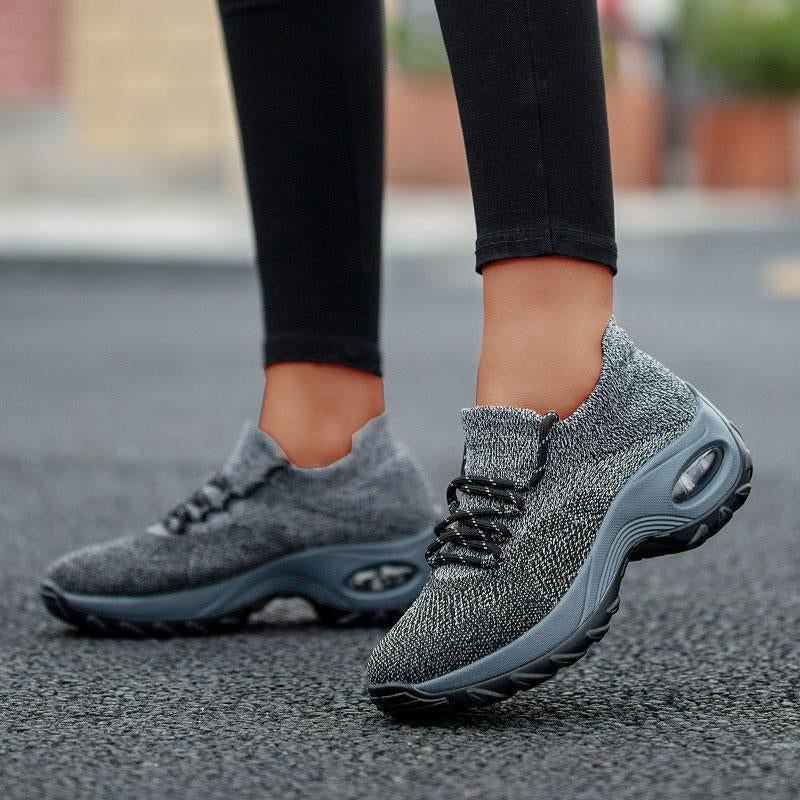 Lace Up Walking Running Shoes Platform Sneakers
