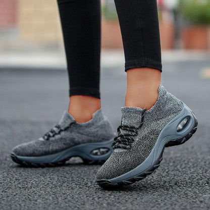 Lace Up Walking Running Shoes Platform Sneakers