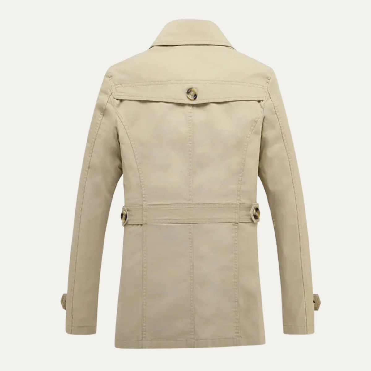 Timeless Mens Double Breasted Long Coat