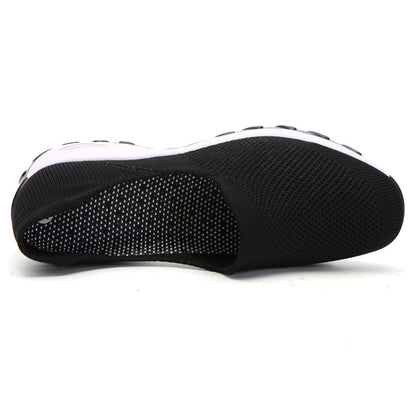 Women's Fly-Woven Fabric Athletic Low Heel Sneakers
