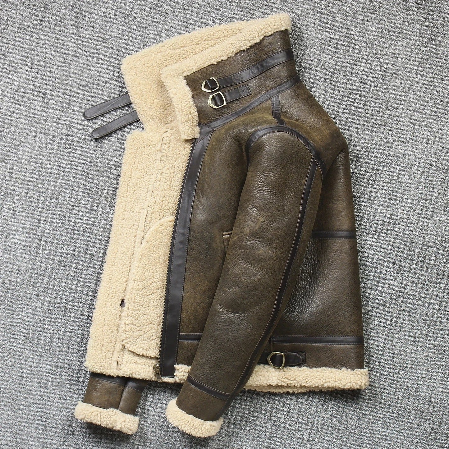 Warm Shearling Winter Coat