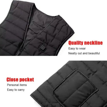 Heated Jacket Men Women Heating Coat Warm Winter Vest Electric USB Jacket Thermal