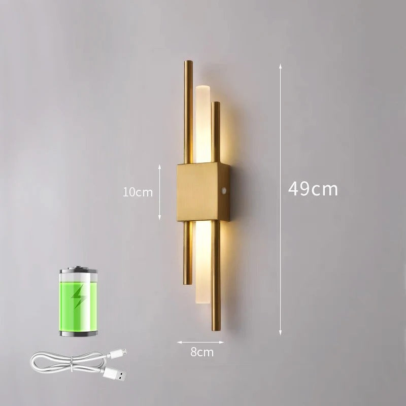 Wireless Battery Powered LED Wall Lamp