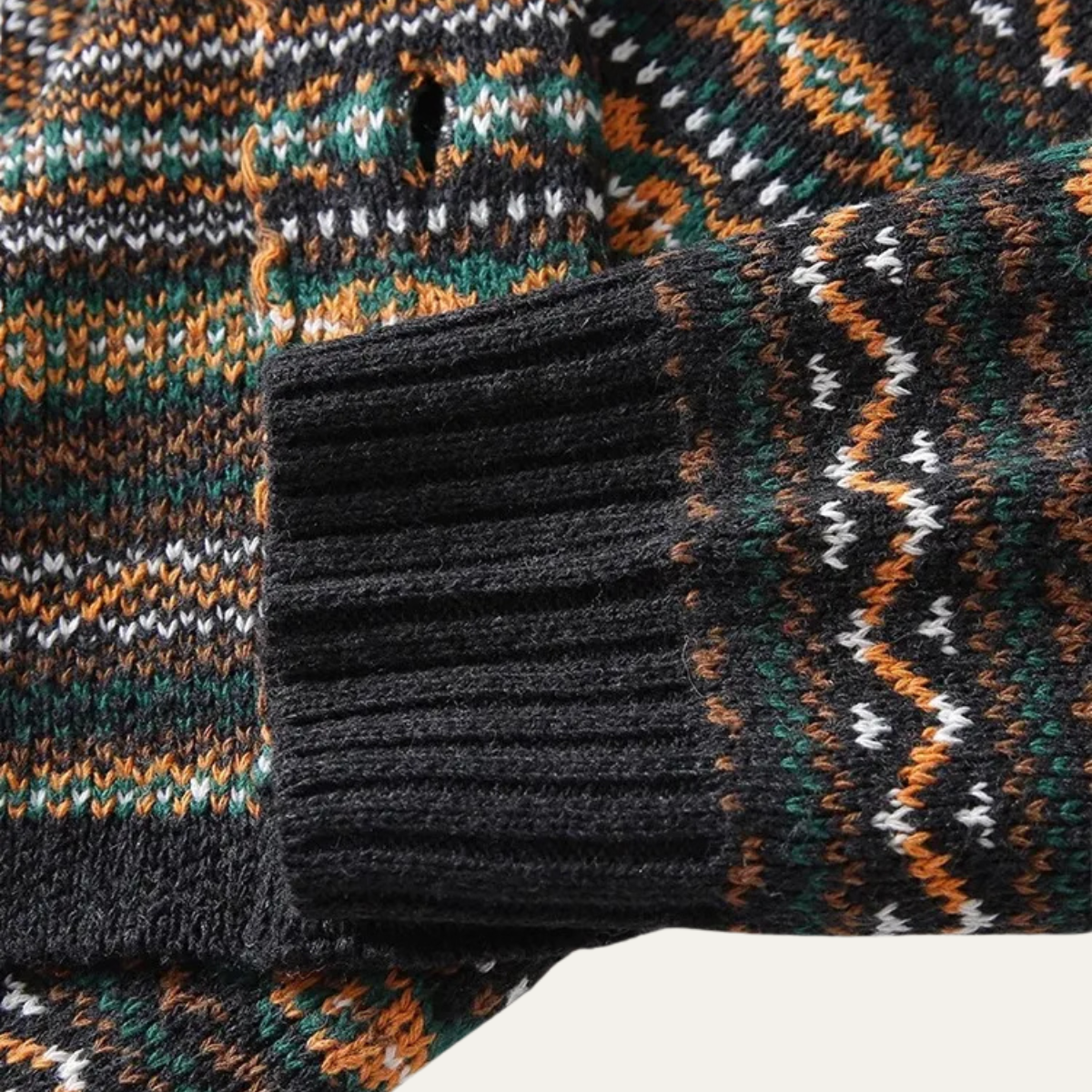 Classic Mens Nordic Wool Knit Winter Sweater