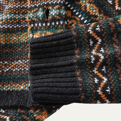 Classic Mens Nordic Wool Knit Winter Sweater