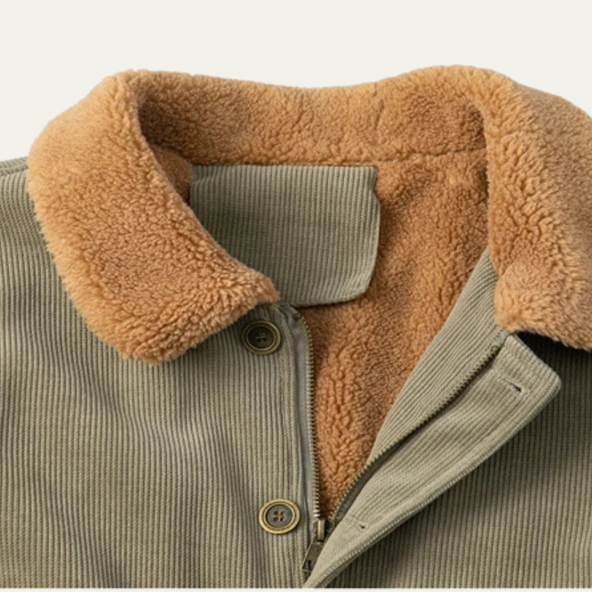 Warm Fleece Lined Men's Corduroy Trucker Jacket