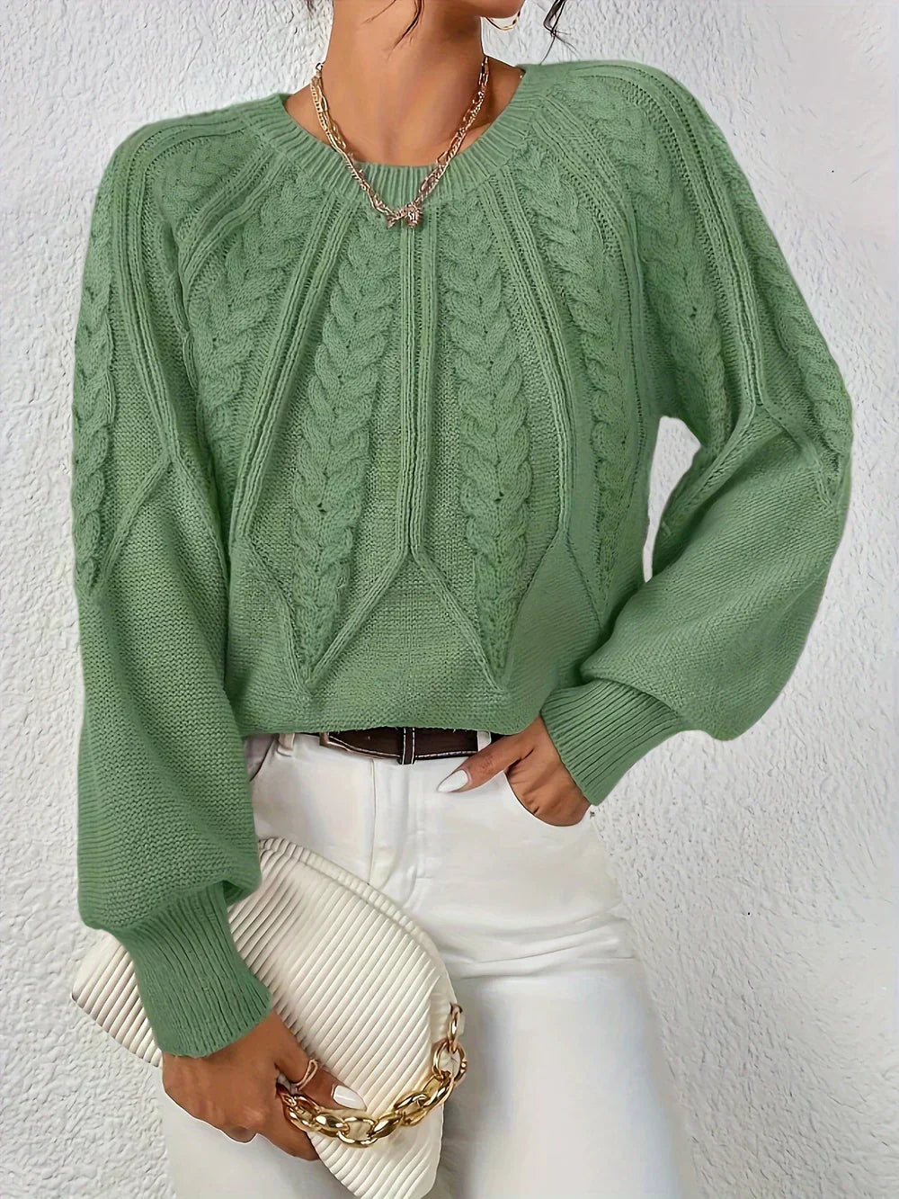 Cozy Oversized Long Sleeve Women's Sweater - OutfitLondon