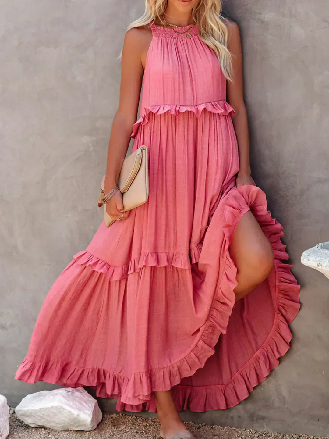 Elegant Women's Flower Print Dress