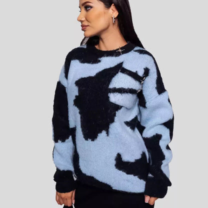 Women's Casual Knit Round Neck Sweater