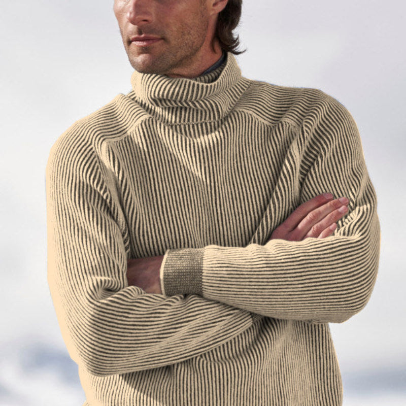 Warm Striped Casual Winter Sweater