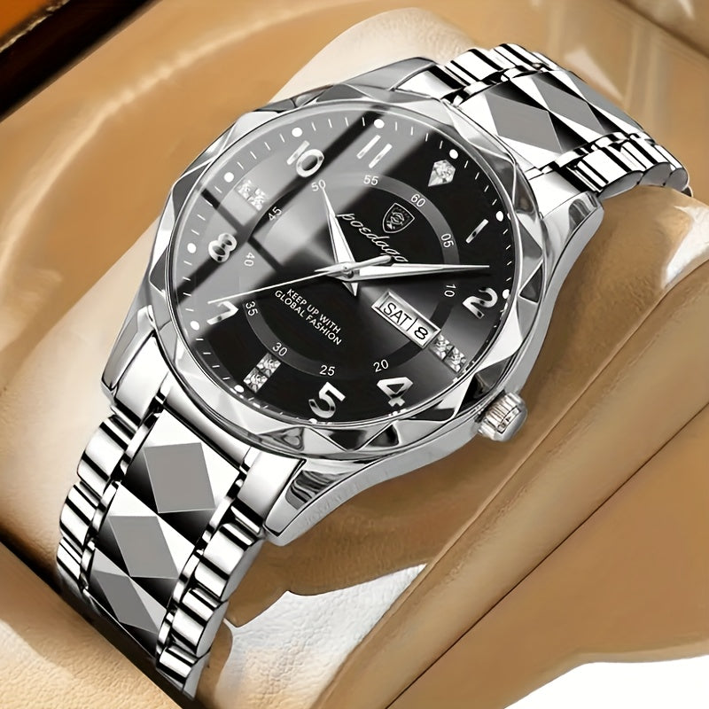 Tough Mens Metal Chronograph Sports Watch
