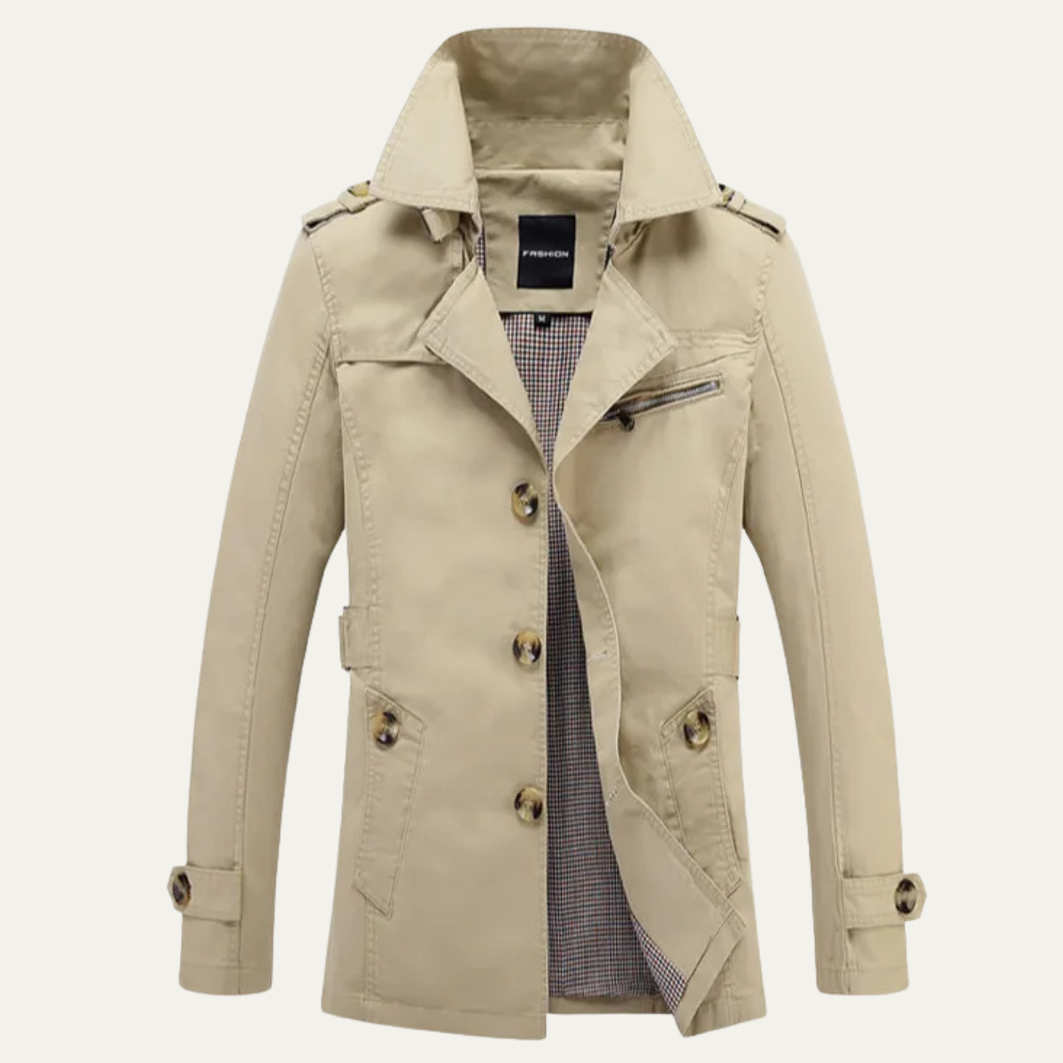 Timeless Mens Double Breasted Long Coat - OutfitLondon