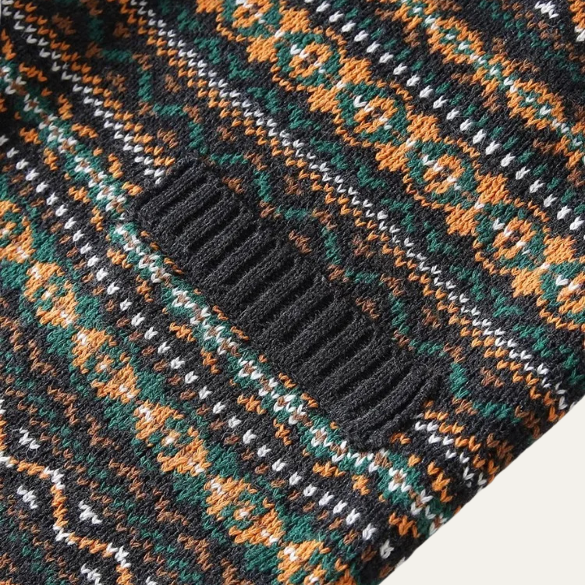 Classic Mens Nordic Wool Knit Winter Sweater