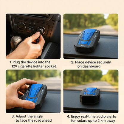 Radar Detector – Flash Speed Camera Detector with Precision Long-Range Detection for Safe Driving