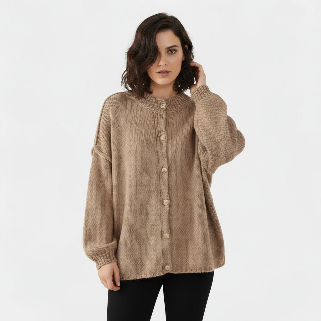 Soft Relaxed Fit Women's Open Cardigan