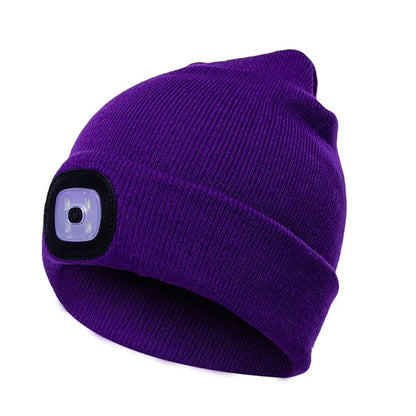Rechargeable Winter LED Beanie Light