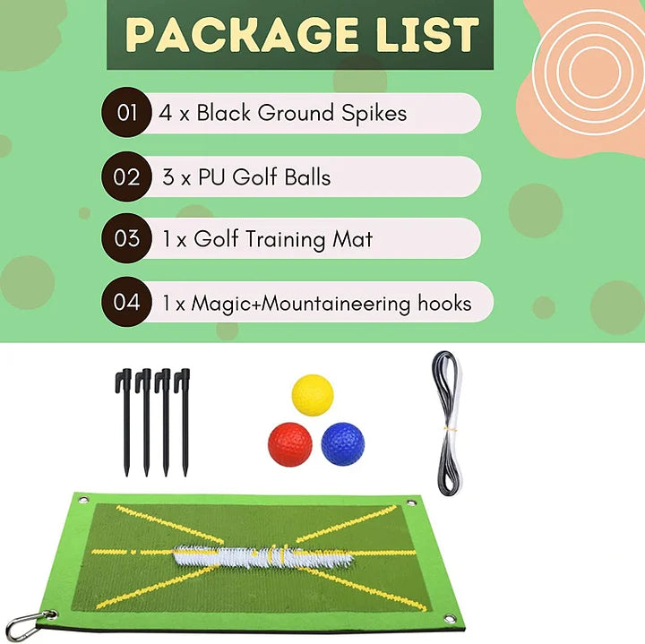 Golf Training Mat For Swing Detection Batting