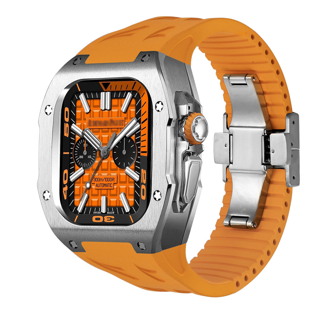 Tough Metal Case and Flexible Rubber Band for Apple Watch Ultra
