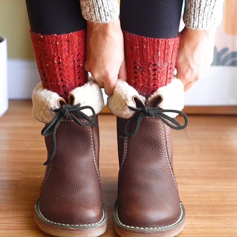 Leather Waterproof Winter Snow Boots