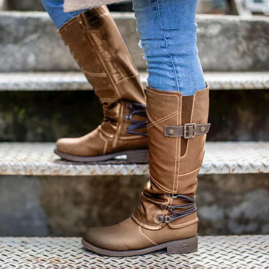 Tall Faux Fur Insulated Snow Boots - OutfitLondon