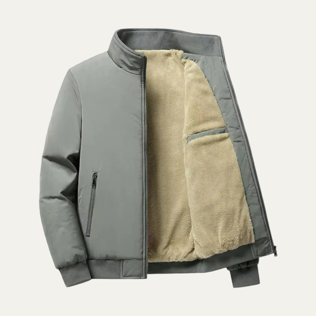 Warm Insulated Mens Faux Fur Jacket