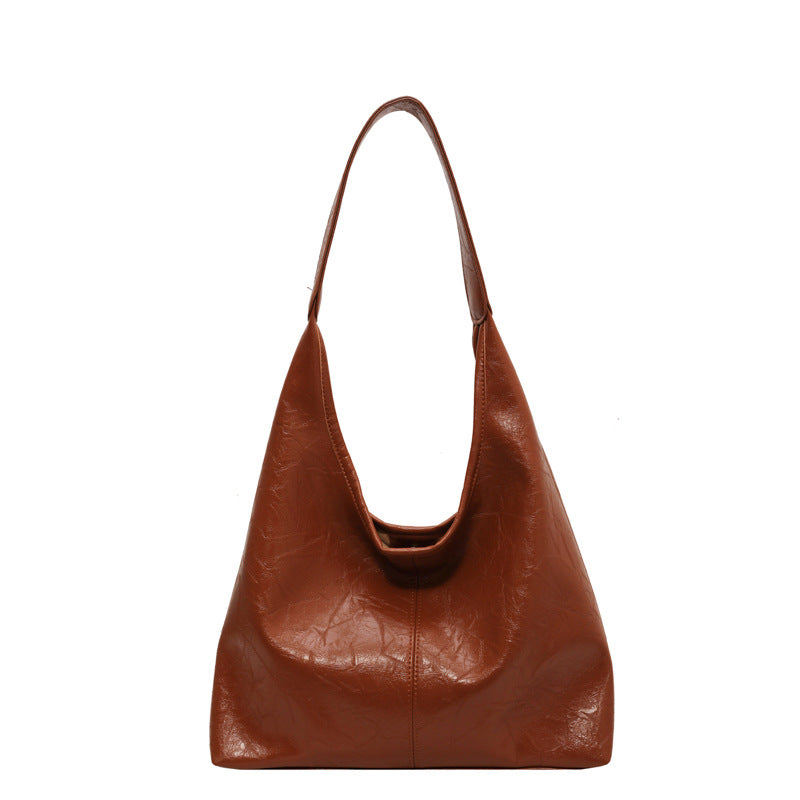 Women's Classic Leather Large Shoulder Bag