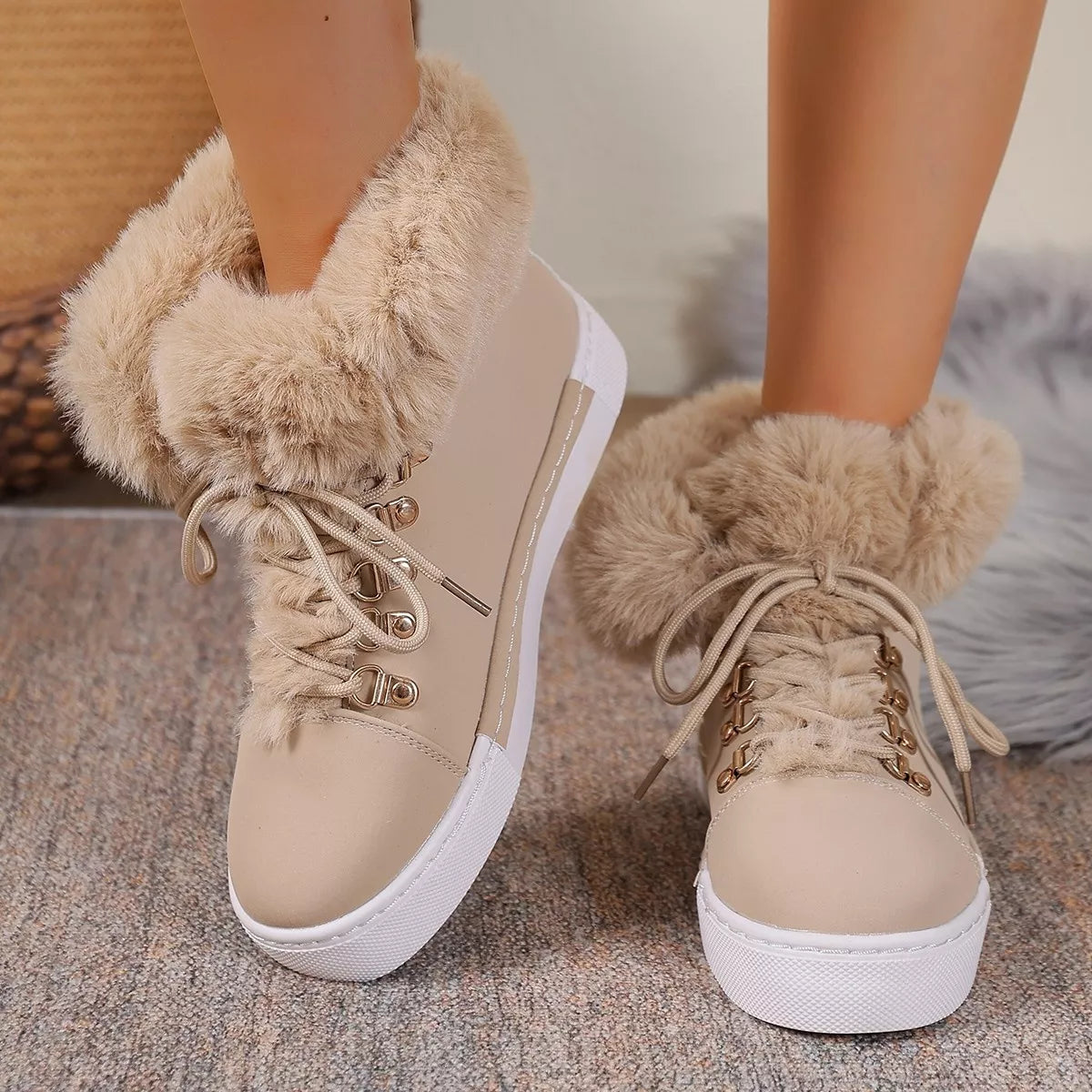 High Chunky Heel Ankle Boots - OutfitLondon